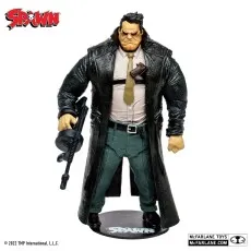 Spawn Detective Twitch figure in a trench coat, holding a silver revolver in his right hand.