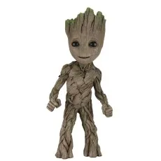 Full-body shot of the Baby Groot figure from Guardians of the Galaxy Vol. 2, smiling on a white background.