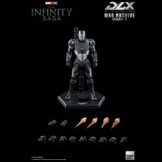 Threezero DLX War Machine Mark II figure from The Infinity Saga, with various hands and blast effects.