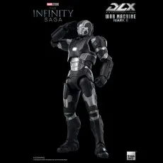 War Machine Mark II DLX Collectible Figure from The Infinity Saga, standing in a salute pose.