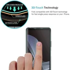 Diagram and image demonstrating 3D-Touch Technology compatibility for fast response on the phone screen.