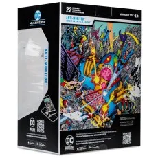 Side panel of the Anti-Monitor DC Multiverse box showing epic Crisis on Infinite Earths battle artwork.