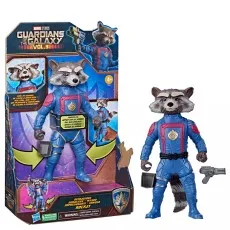 Marvel Studios Guardians of the Galaxy Vol. 3 Rocket Raccoon action figure displayed next to its packaging box.