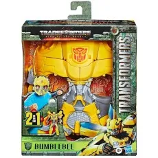 Transformers Rise of the Beasts Bumblebee 2-in-1 mask and chest armor toy packaging.
