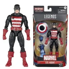 Marvel Legends U.S. Agent action figure with shield, extra hands, and Marvel's Controller Build-A-Figure part.