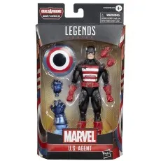 Marvel Legends Series U.S. Agent action figure in packaging with shield and extra hands.