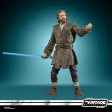 Ewan McGregor's Obi-Wan figure in brown robes showcasing multiple accessories and articulation.