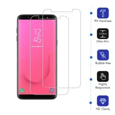 Samsung J8 Screen Protector UK Ultra Thin, Scratch Resistant, 9H Hardness, High Transparency, Dust-Free Tempered Glass - (2 Pack)