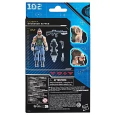 The back of the G.I. Joe Dreadnok Ripper action figure box, showing the figure, accessories, and warnings.