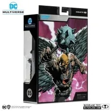 Side of the DC Multiverse Hawkman Zero Hour box, featuring comic art of Hawkman with a mace.