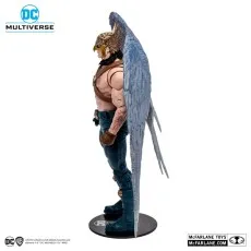 Side profile of the DC Multiverse Hawkman action figure showing the length and detail of the wing.
