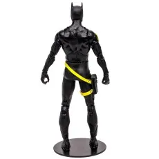 Back view of the DC Multiverse Jim Gordon as Batman figure in black and yellow suit.