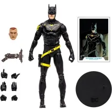 Jim Gordon as Batman figure with accessories unmasked head, grappling gun, hands, base, and card.