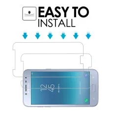 Samsung J3 2018 Screen Protector Oleophobic Coating, Crystal Clear, Ultra Thin Tempered Glass - (2 Pack)