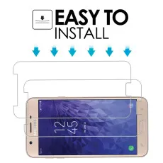 Screen Protector For Samsung J7 2018 Tempered Glass 2.5D 9H Hardness Crystal Clear - (2 Pack)