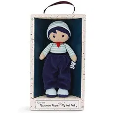 Kaloo boy doll in sailor clothes, sealed in its starry My First Doll window box.