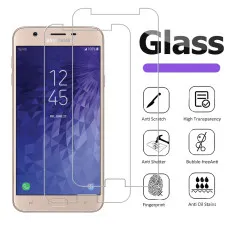 Screen Protector For Samsung J7 2018 Tempered Glass 2.5D 9H Hardness Crystal Clear - (2 Pack)