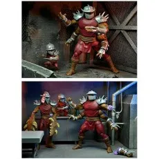 NECA Shredder Clone figures (four-armed and regular) in two dioramas.