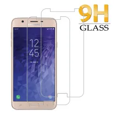 Screen Protector For Samsung J7 2018 Tempered Glass 2.5D 9H Hardness Crystal Clear - (2 Pack)