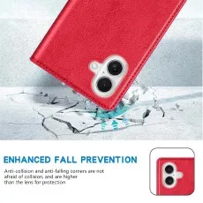 red phone case corner hitting cracked ground, demonstrating fall protection.