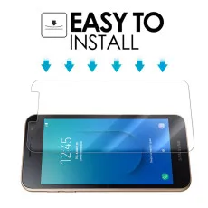 Samsung J2 Core Screen Protector Tempered Glass 9H Hardness, High Transparency, Dust-Free - (2 Pack)