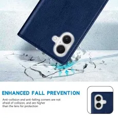 Blue phone case corner hitting cracked ground, demonstrating fall protection.