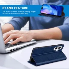 Image demonstrating the phone case 'STAND FEATURE' for hands-free viewing.
