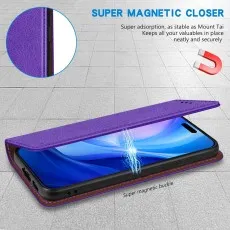 Close-up of a pink phone case showing the magnetic buckle and closure strength.