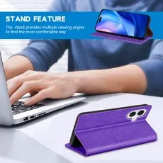 Image demonstrating the phone case 'STAND FEATURE' for hands-free viewing.