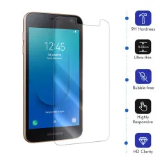 Samsung J2 Core Screen Protector Tempered Glass 9H Hardness, High Transparency, Dust-Free - (2 Pack)