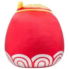 Back view of the red ramen bowl Squishmallow plush with top details.