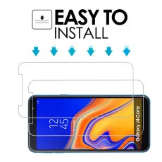 Samsung J4 Core Screen Protector Bubble Free Scratch Resistant, 9H Hardness, High Transparency, Dust-Free Tempered Glass - (2 Pack)