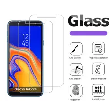Samsung J4 Core Screen Protector Bubble Free Scratch Resistant, 9H Hardness, High Transparency, Dust-Free Tempered Glass - (2 Pack)