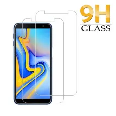 Samsung J6 Plus Screen Protector 2.5D Tempered Glass 9H Hardness, High Transparency, Dust-Free - (2 Pack)