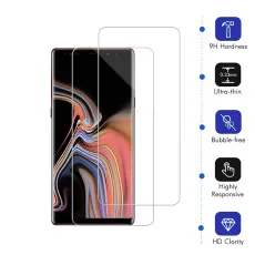 Tempered Glass For Samsung Note 9 Screen Protector Scratch Resistant, 9H Hardness, High Transparency - (2 Pack)
