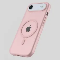 High-quality, Rose translucent MagSafe case for the iPhone 17 Air.