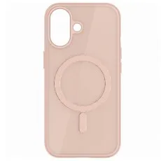 rose translucent iPhone 17 case with a large cutout and MagSafe ring.