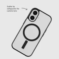 Case detail showing the subtle raised lip around the camera lenses for protection.