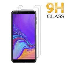 Samsung A7 2018 Screen Protector UK Bubble Free Tempered Glass - (2 Pack)