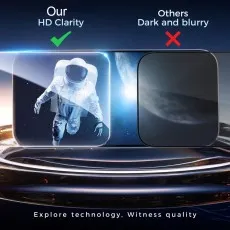 Tempered glass protector kit with one-step bubble-free application, full edge coverage, and 6.9 fit