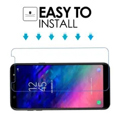 Samsung A6s 2018 Screen Protector Bubble Free Tempered Glass Case Friendly - (2 Pack)