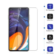 Samsung A60 Screen Protector Tempered Glass Crystal Clear 9H Hardness - (2 Pack)