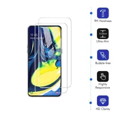 Screen Protector For Samsung A80 Crystal Clear Tempered Glass For SM-A805F SM-A8050 - (2 Pack)