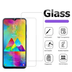Screen Protector For Samsung M20 Tempered Glass Scratch Resistant, 9H Hardness, High Transparency, Dust-Free - (2 Pack)