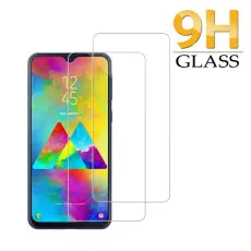 Screen Protector For Samsung M20 Tempered Glass Scratch Resistant, 9H Hardness, High Transparency, Dust-Free - (2 Pack)