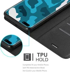 Huawei P40 Pro Wallet Case in Black Wallet Heavy Duty Protective Shock Resistant Flip Cover