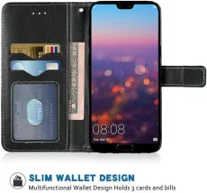 Huawei P20 Pro Case PU Leather Magnetic Flip Book Phone Cover