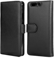 Huawei P10 Plus Wallet Case – Black PU Leather Flip Cover with Stand UK