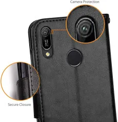 Huawei Y6S (2020) Premium Leather Case - Cards Slot Wallet Cover