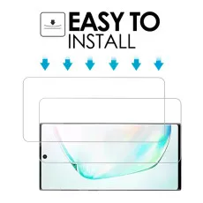 Samsung Note10 Screen Protector Tempered Glass Oleophobic Coating, Crystal Clear, Ultra Thin- (2 Pack)